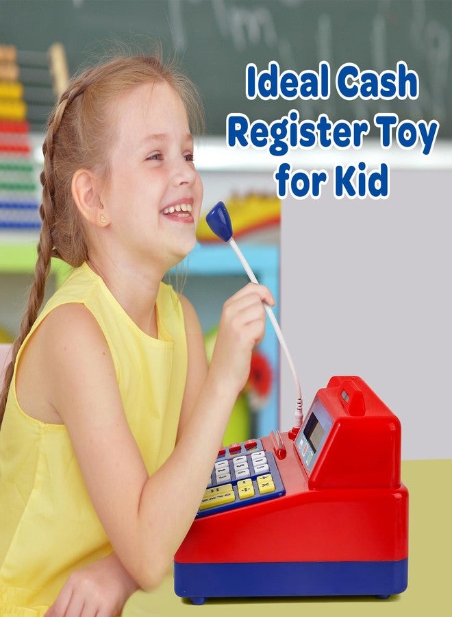 BAODLON Calculator Cash Register - 103 Pcs Toy Cash Register, Microphone, Credit Card and Banking for Kids, Early Math Skills Toys Gifts for 3, 4, 5, 6 7 8+ Years Old Boys Girls - Image 4
